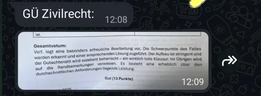 Teilnehmerergebnis: 13 Punkte Gesamtvotum