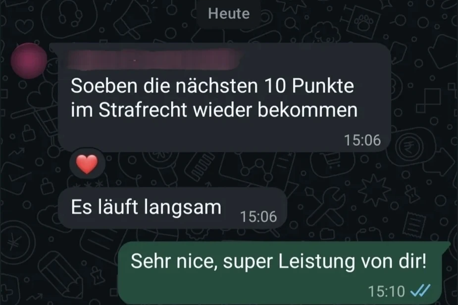Teilnehmerergebnis: 10 Punkte StrafR