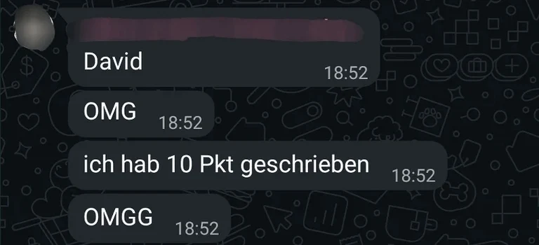 Teilnehmerergebnis: 10 Punkte
