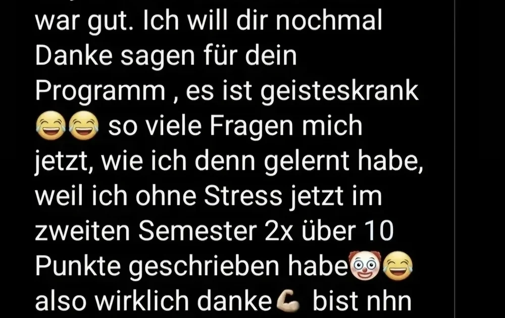 Teilnehmerergebnis: 2x über 10 Punkte