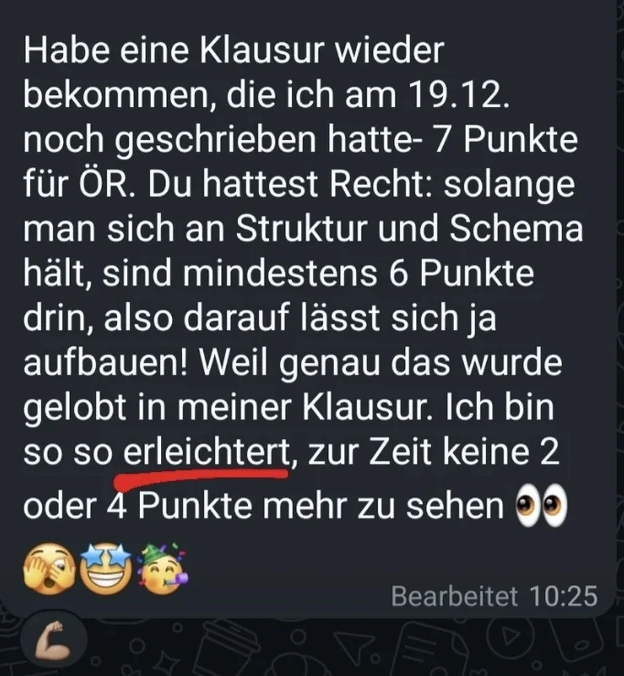 Teilnehmerergebnis: 7 Punkte ÖR