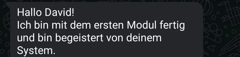 Neue Teilnehmerin Feedback