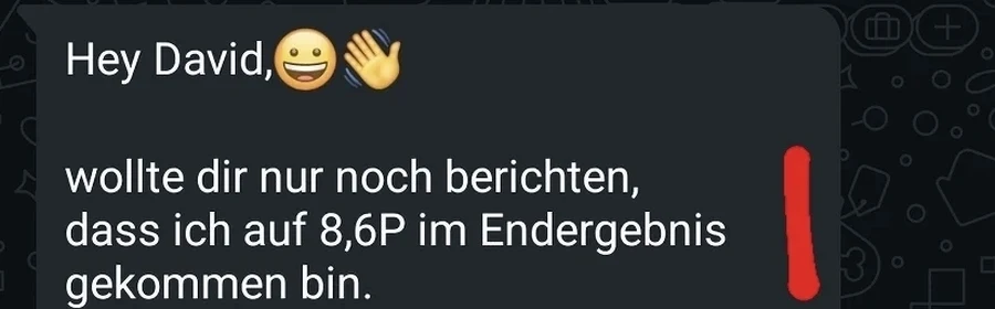 Teilnehmerergebnis